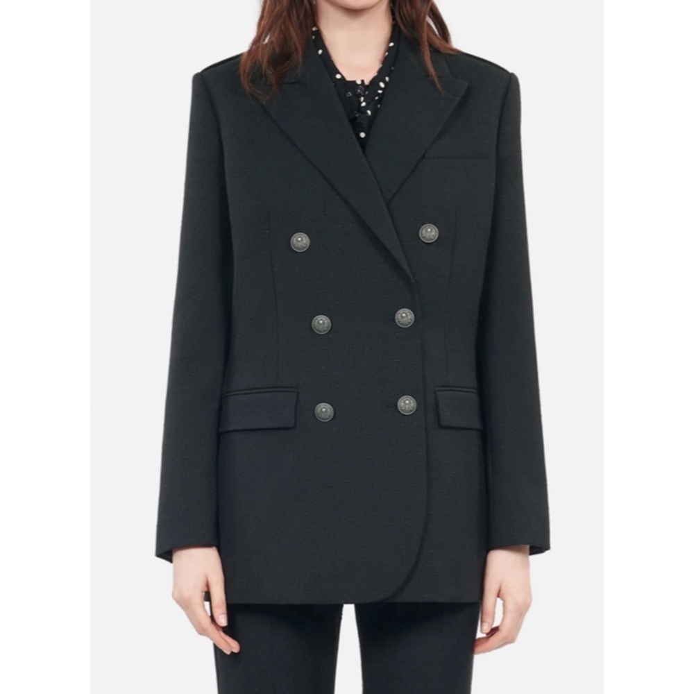 THE KOOPLES Black Wool-Blend Blazer
